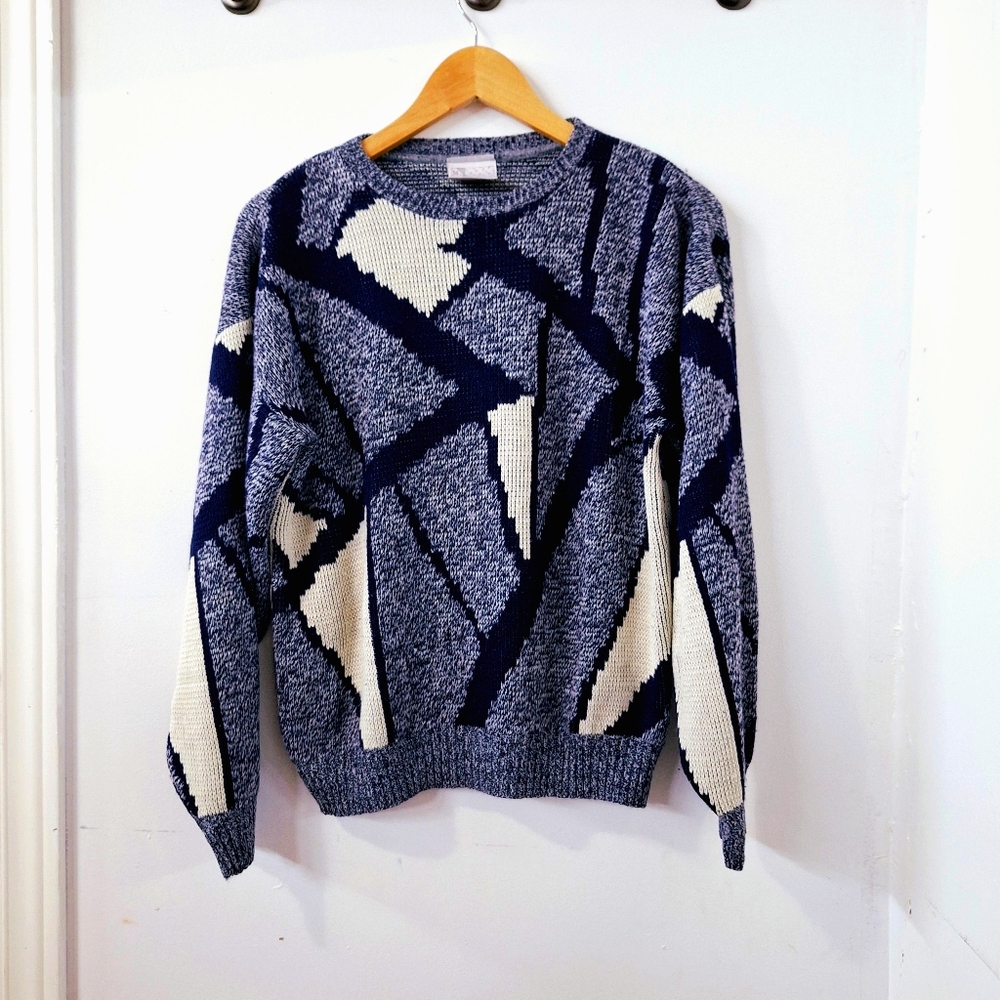 Vintage Purple-Grey Sweater – M